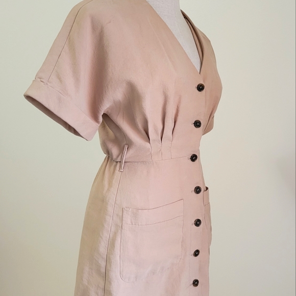 Zara Safari Camel Button Up Dress - Picture 2 of 3